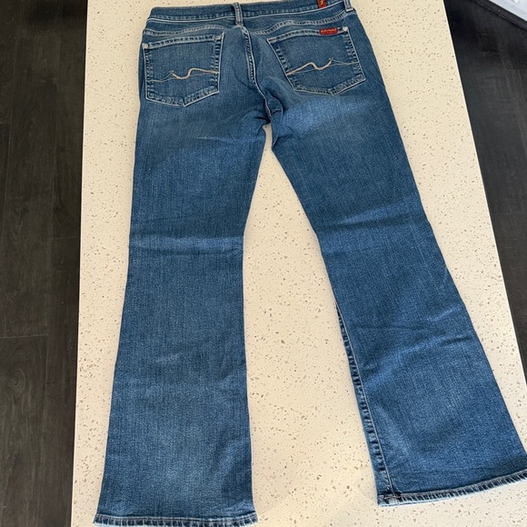 7 For All Mankind Blue Boot Cut Jeans - Picture 4 of 4